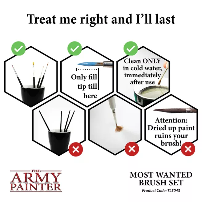 Pinceaux Wargamer - Most Wanted Set Pinceaux Wargamer - Most Wanted Set