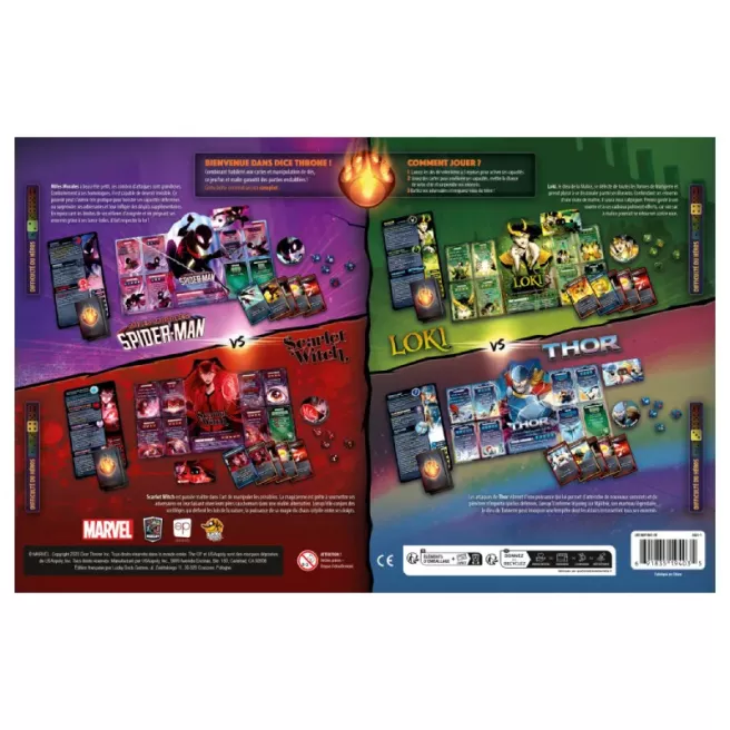 Dice Throne Marvel - Scarlet Witch, Thor, Loki & Spiderman Miles Morales Dice Throne Marvel - Scarlet Witch, Thor, Loki & Spiderman Miles Morales