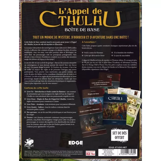 L'Appel de Cthulhu - Boîte de Base L'Appel de Cthulhu - Boîte de Base