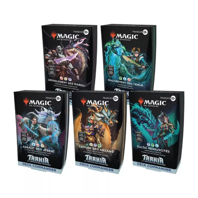 Magic: The Gathering - Tarkir: La Tempête des Dragons - Lot 5 Decks Commander FR