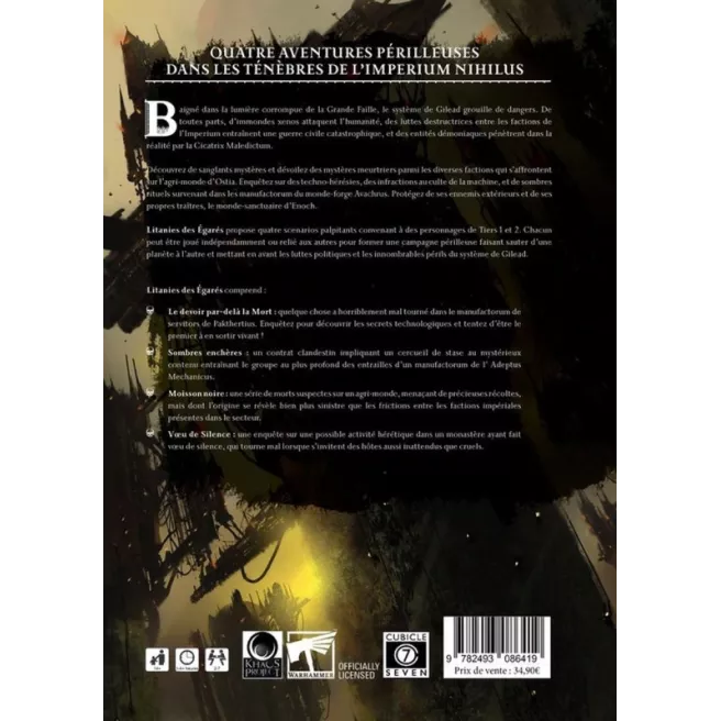 Warhammer 40K: Wrath & Glory - Litanies des Égarés Warhammer 40K: Wrath & Glory - Litanies des Égarés