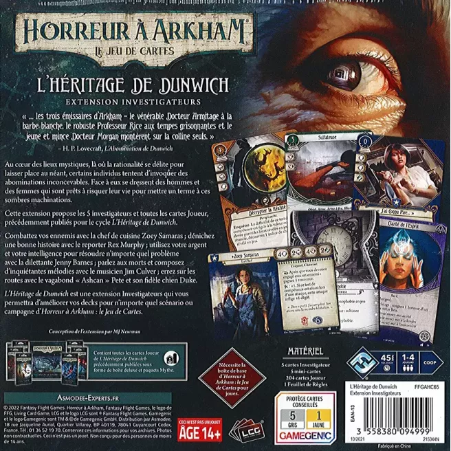 Horreur à Arkham: Le Jeu de Cartes - L'Héritage de Dunwich (Investigateurs)