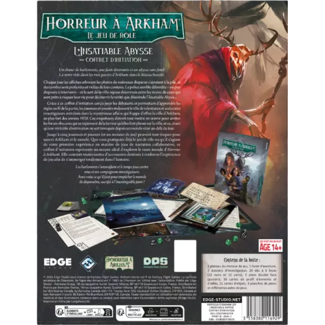 Horreur à Arkham: Le Jeu de Rôle - L'Insatiable Abysse Horreur à Arkham: Le Jeu de Rôle - L'Insatiable Abysse