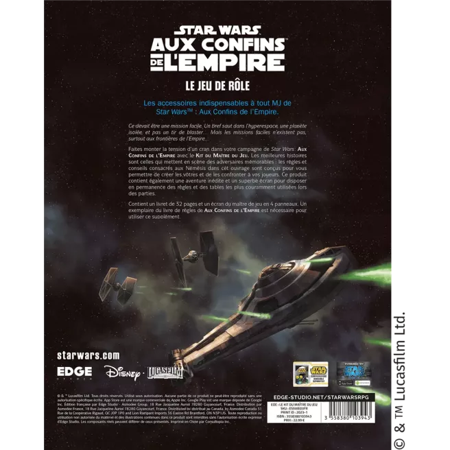 Star Wars : Aux Confins de l'Empire - Kit du Maître du Jeu
