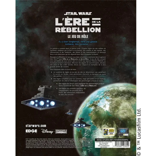 Star Wars : L'Ère de la Rébellion - Livre de Règles