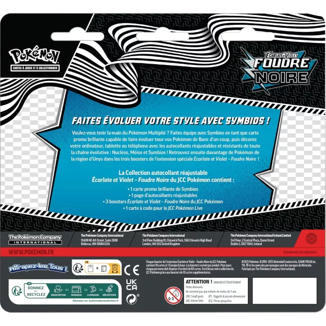 Pokémon - EV10.5 : Foudre Noire - Collection Autocollant Réajustable - FR