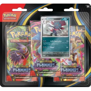 Pokémon - Flammes Fantasmagoriques ME02 - Tripack 3 Boosters Dimoret - FR