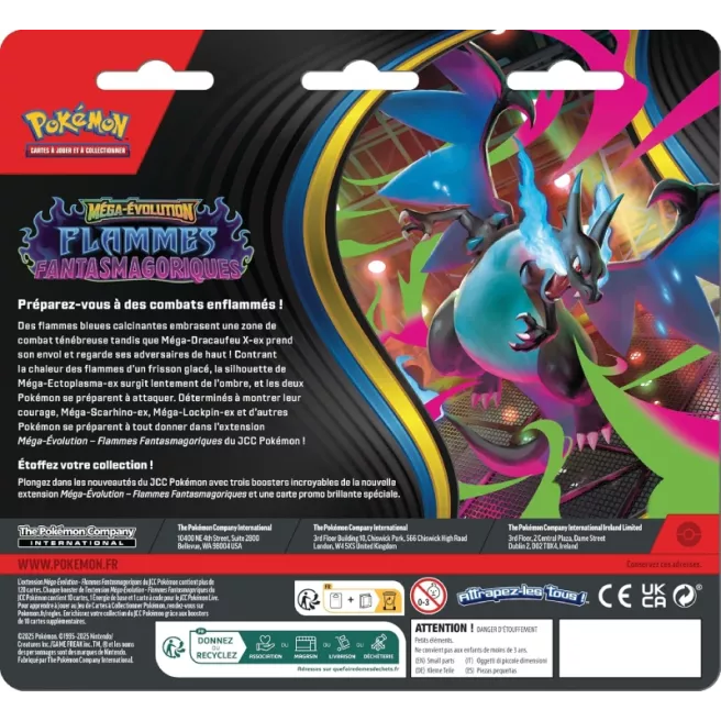 Pokémon - Flammes Fantasmagoriques ME02 - Tripack 3 Boosters Dimoret - FR