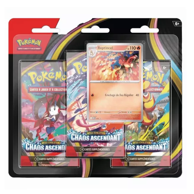 Pokémon - ME04 : Chaos Ascendant - Tripack 3 Boosters - FR