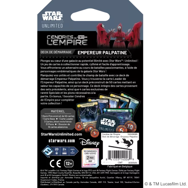 Star Wars Unlimited : Cendres de l'Empire - Deck de Démarrage : Empereur Palpatine