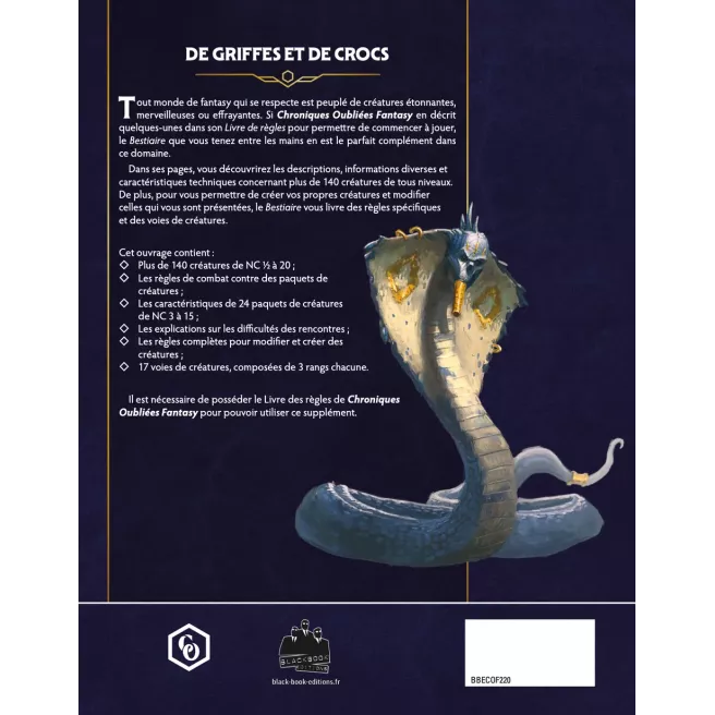 Chroniques Oubliées : Fantasy 2e édition - Bestiaire
