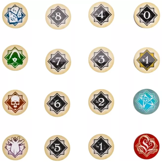 Horreur à Arkham: Le Jeu de Cartes - Chaos Tokens and Token Bag