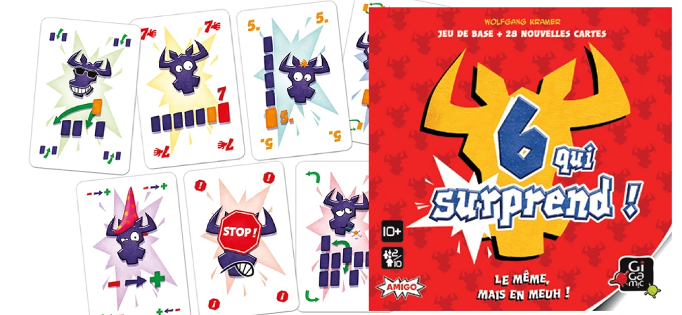 6 Qui Surprend, jeu de cartes édité par Gigamic