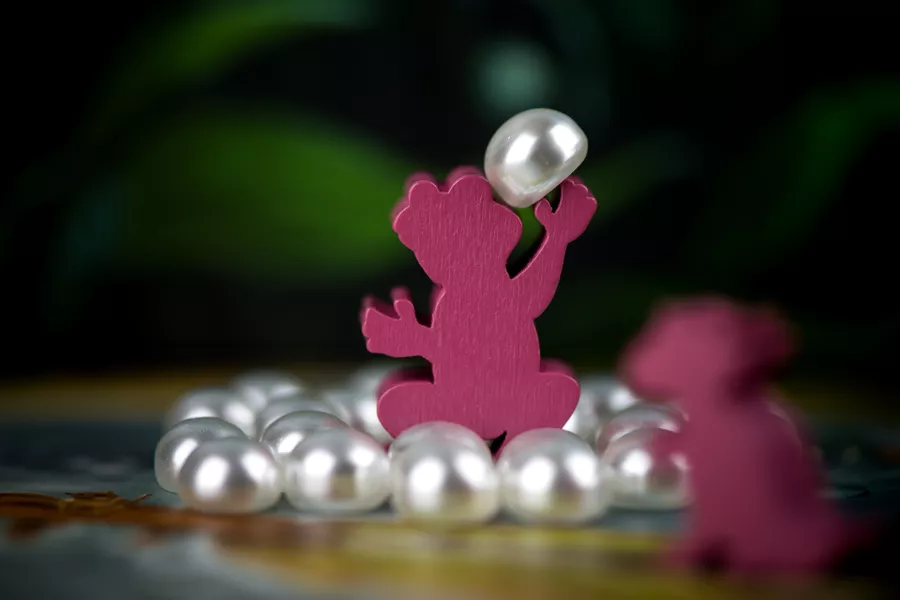 Grenouille et perles