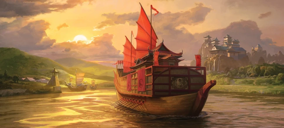 Bateau de la boite de jeu La Rivière de l'Or