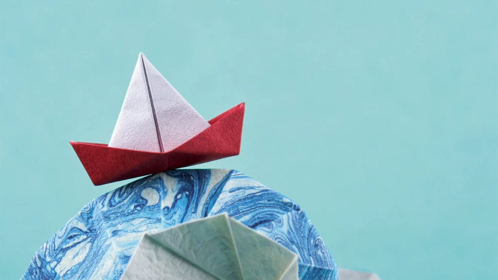 Bateau en papier du jeu Sea Salt & Paper