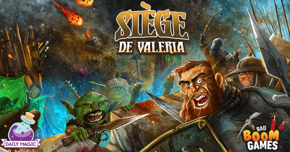 Bannière du jeu de société solo Siège de Valeria