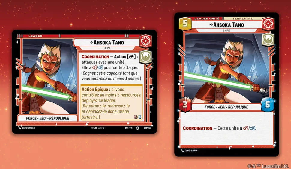 Ahsoka Tano pour le jeu de cartes à collectionner