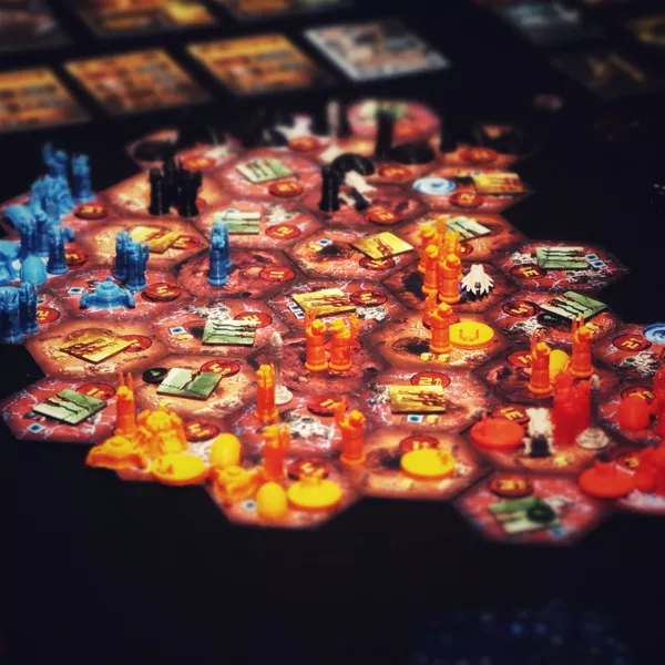 Plateau de jeu déployé