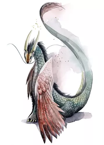 dragon féérique déssiné
